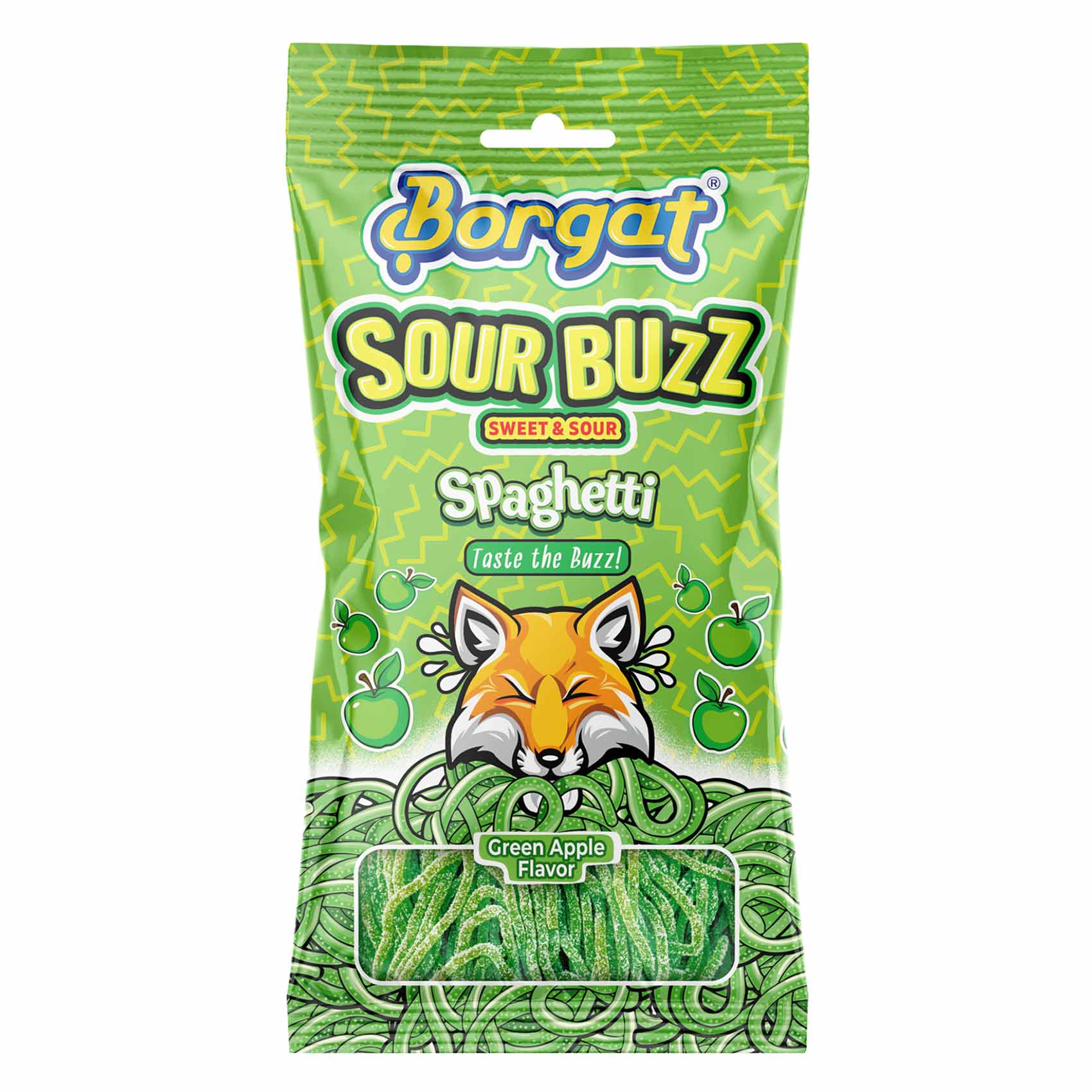 Borgat - Sour Buzz Green Apple Sweet & Sour Spaghetti 100g