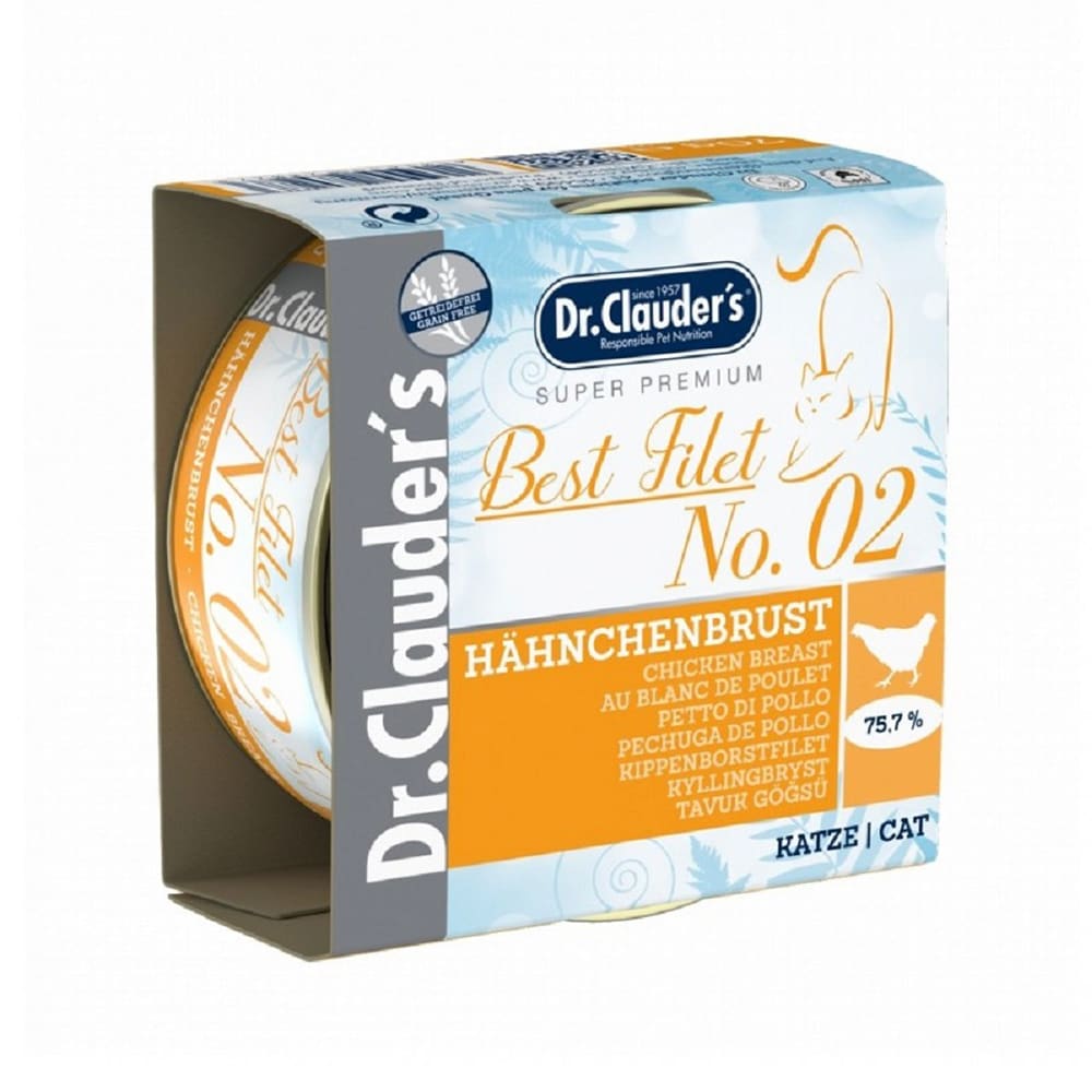 Dr.Clauder's Best Filet No. 02 Chicken Breast Wet Cat Food - 70 g