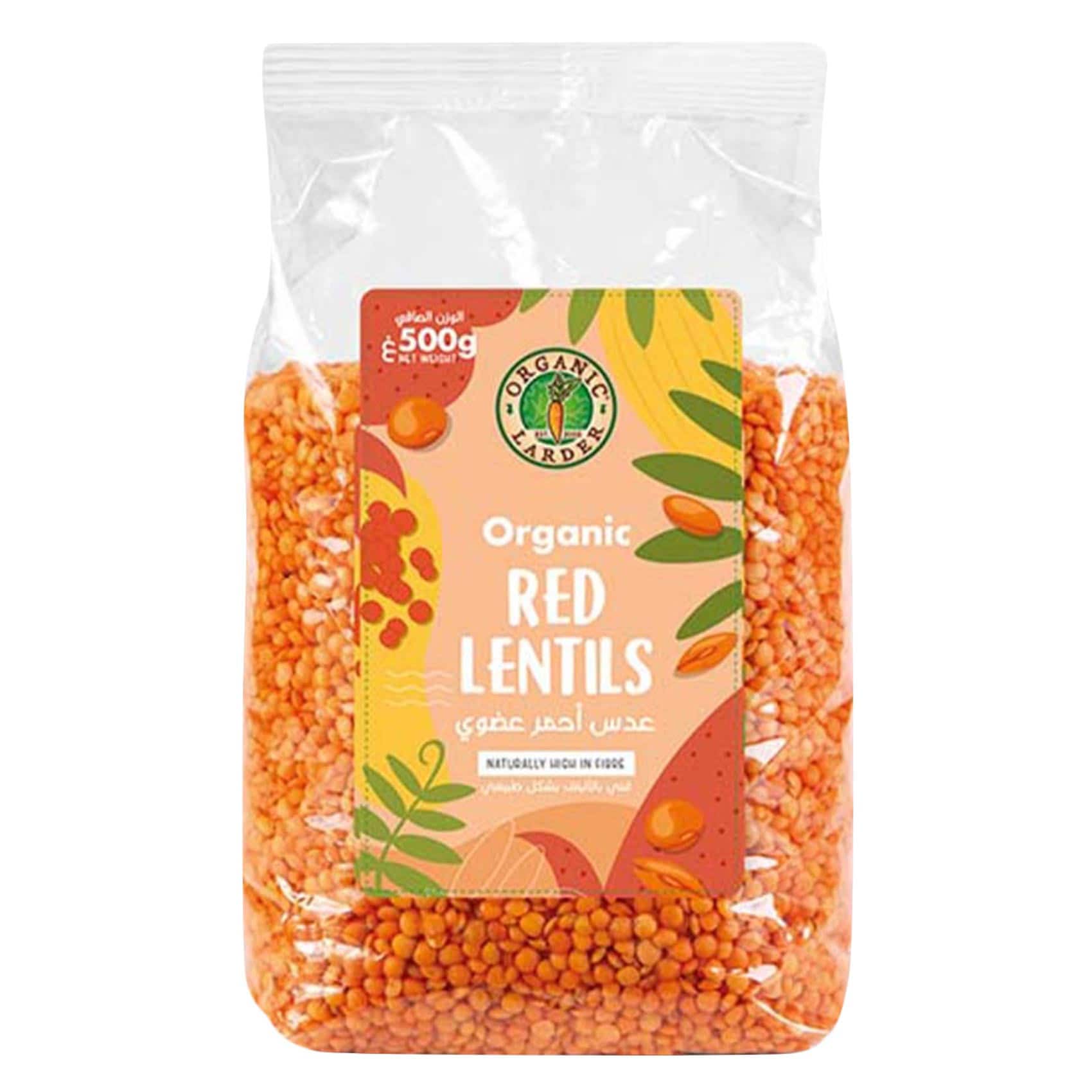 Organic Larder Red Lentils 500g