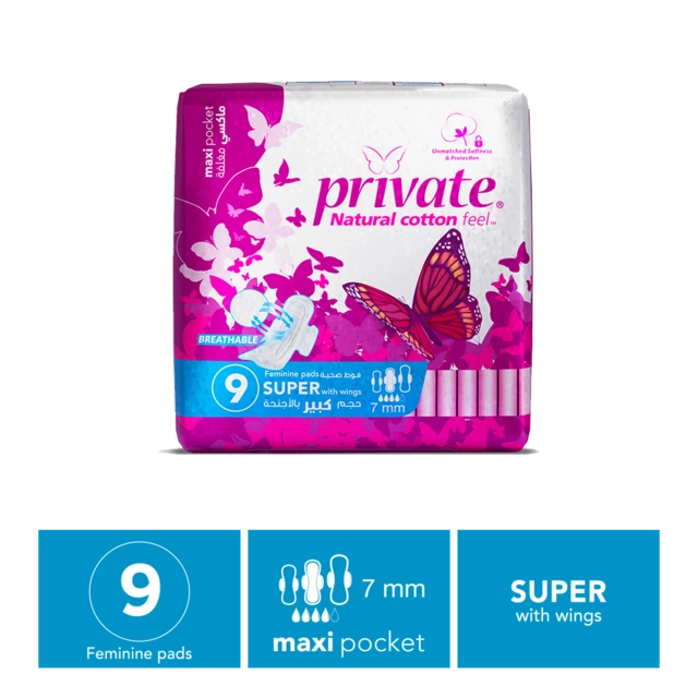Maxi Folded Pads With Wings Super Sanitary