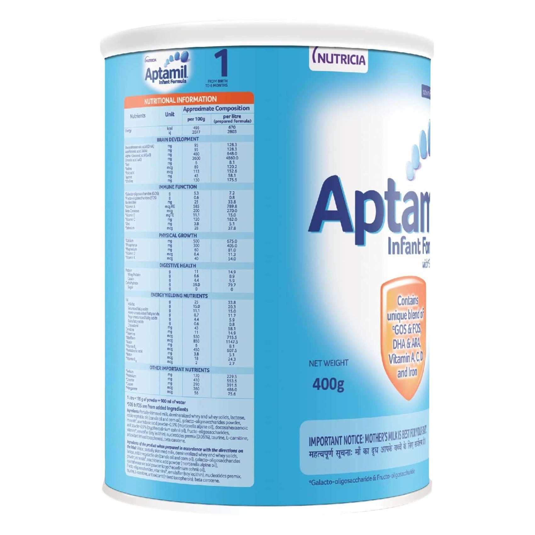 Aptamil Infant Formula Based on Cow's Milk (0-6 months) 400g