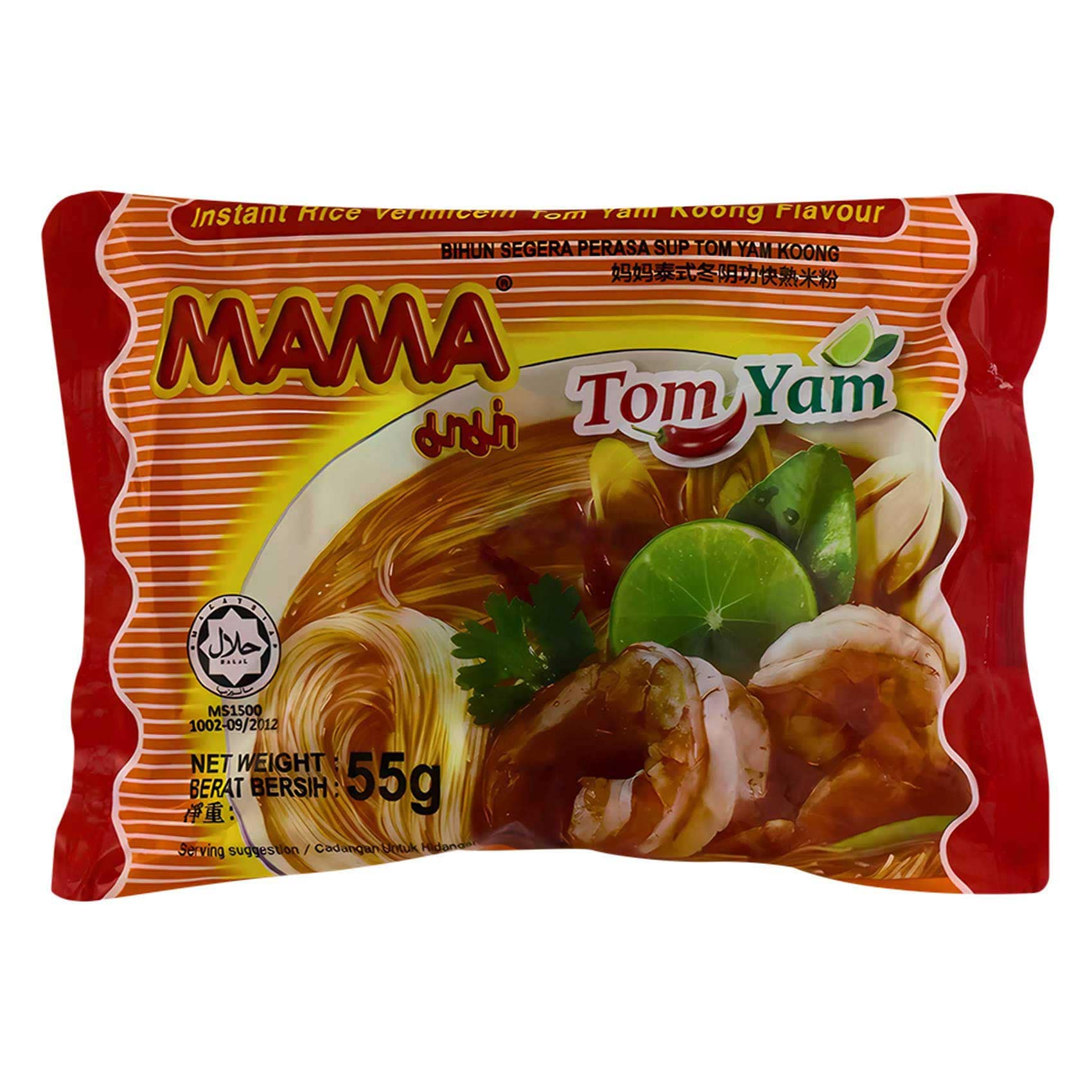 Mama Instant Noodles Tomyum Shrimp Cream Flavor 55g x5