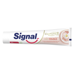 Signal Complete 8 Nature Elements Toothpaste For Complete Protection Pink Salt & Chamomile with Zinc For Natural Antibacterial Protection 75ml