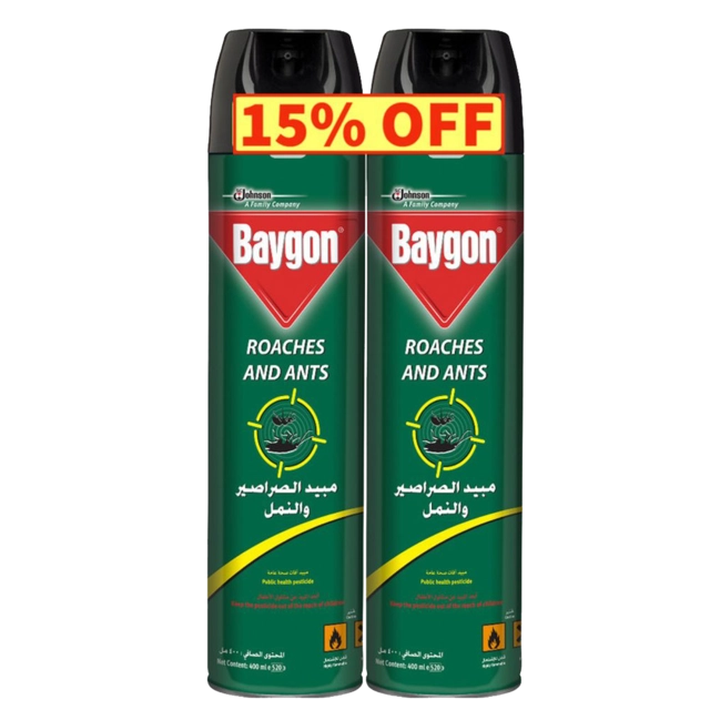 Baygon Roach and Ant Spray Killer 2*400ml