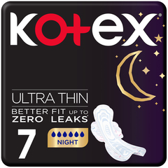 Kotex Ultra Thin Night Sanitary Pads with Wings 7Sanitary Pads
