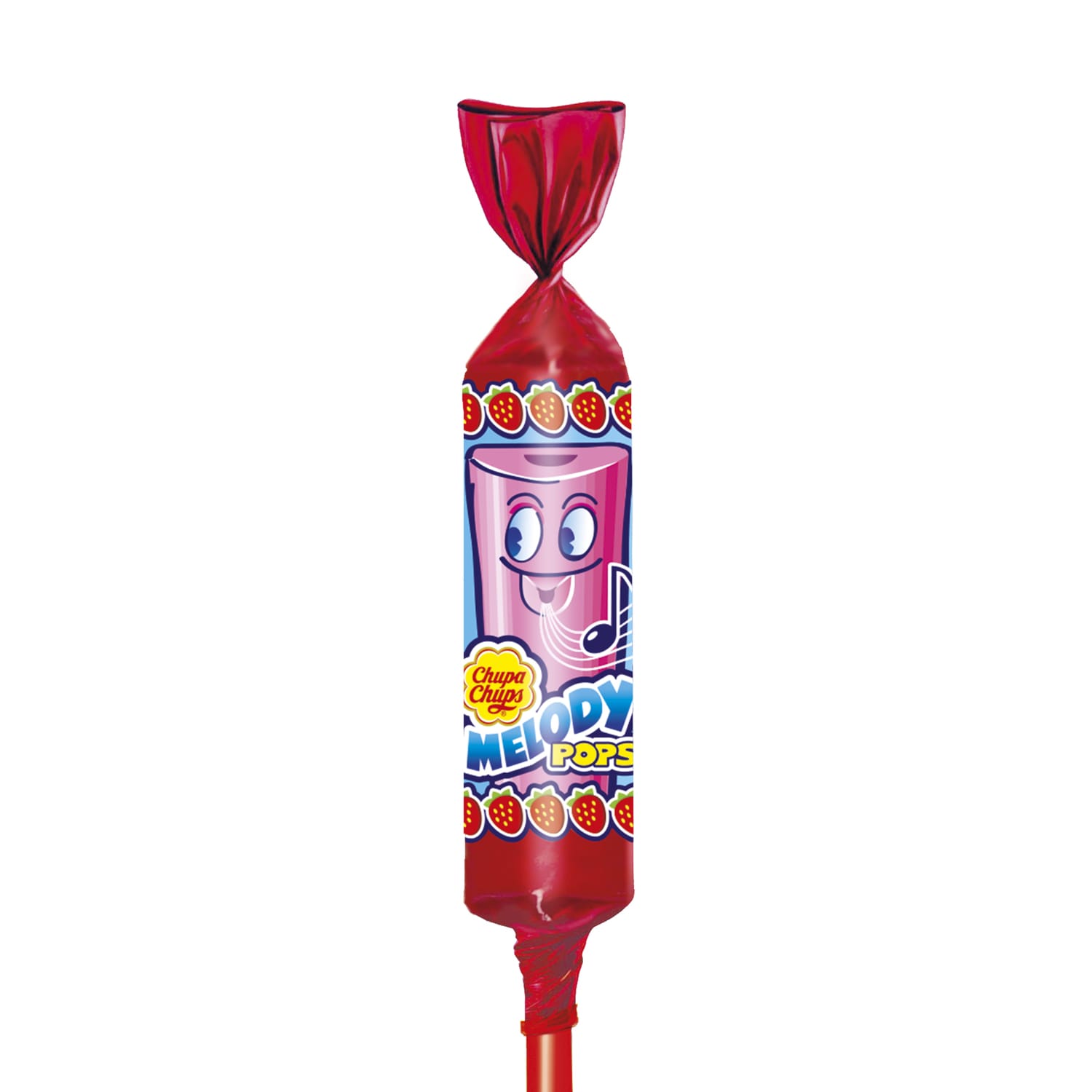 Chupa Chups Melody Pop Lollipop Candy Strawberry Flavour 15g