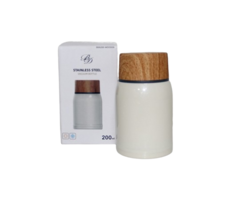 B & D Stainless Steel Vacuum Bottle 200ml GKA200-WOODEN