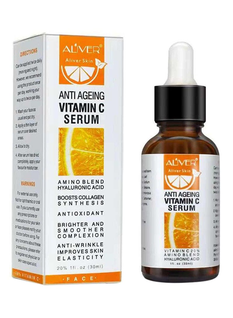 Aliver Anti Ageing Vitamin C Serum Amino Acids Hyaluronic Acid Retinol, 30ml