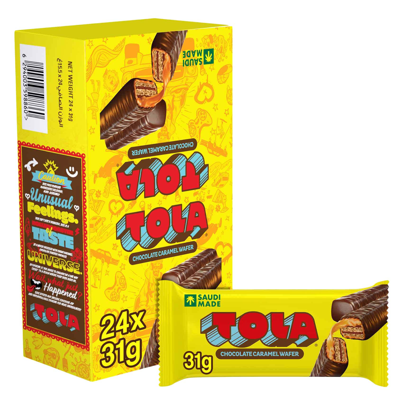 Nestle Tola Crispy Wafer Covered with Caramel and Milk Chocolate 24*31g