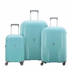 Delsey Clavel Luggage Trolley Set 83cm, 71cm, 55cm - Teal Blue