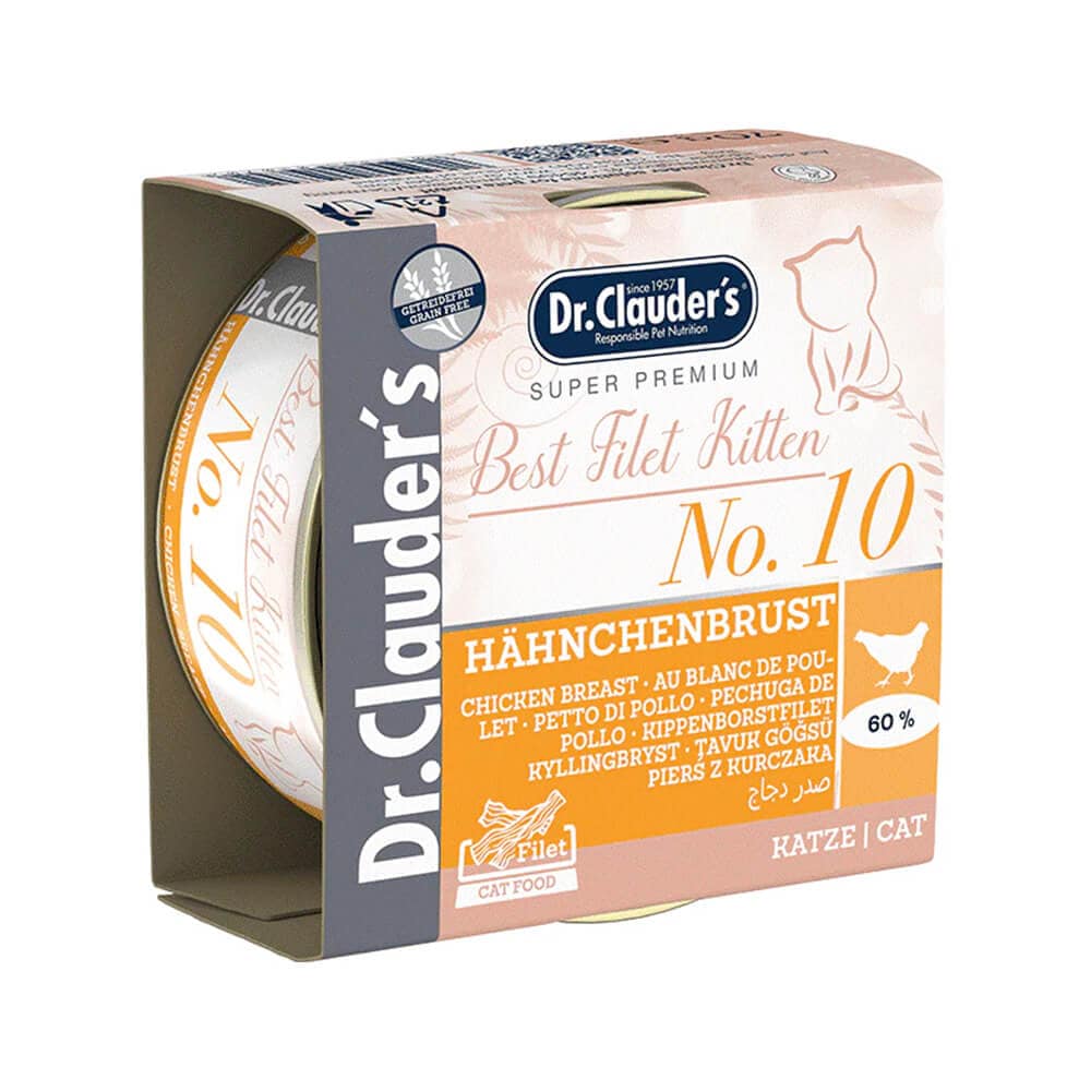Dr.Clauder's Best Filet Kitten No. 10 Chicken Canned Kitten Food - 70 g