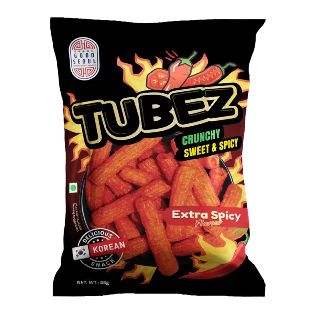Tubez Crunchy Extra Spicy 85G