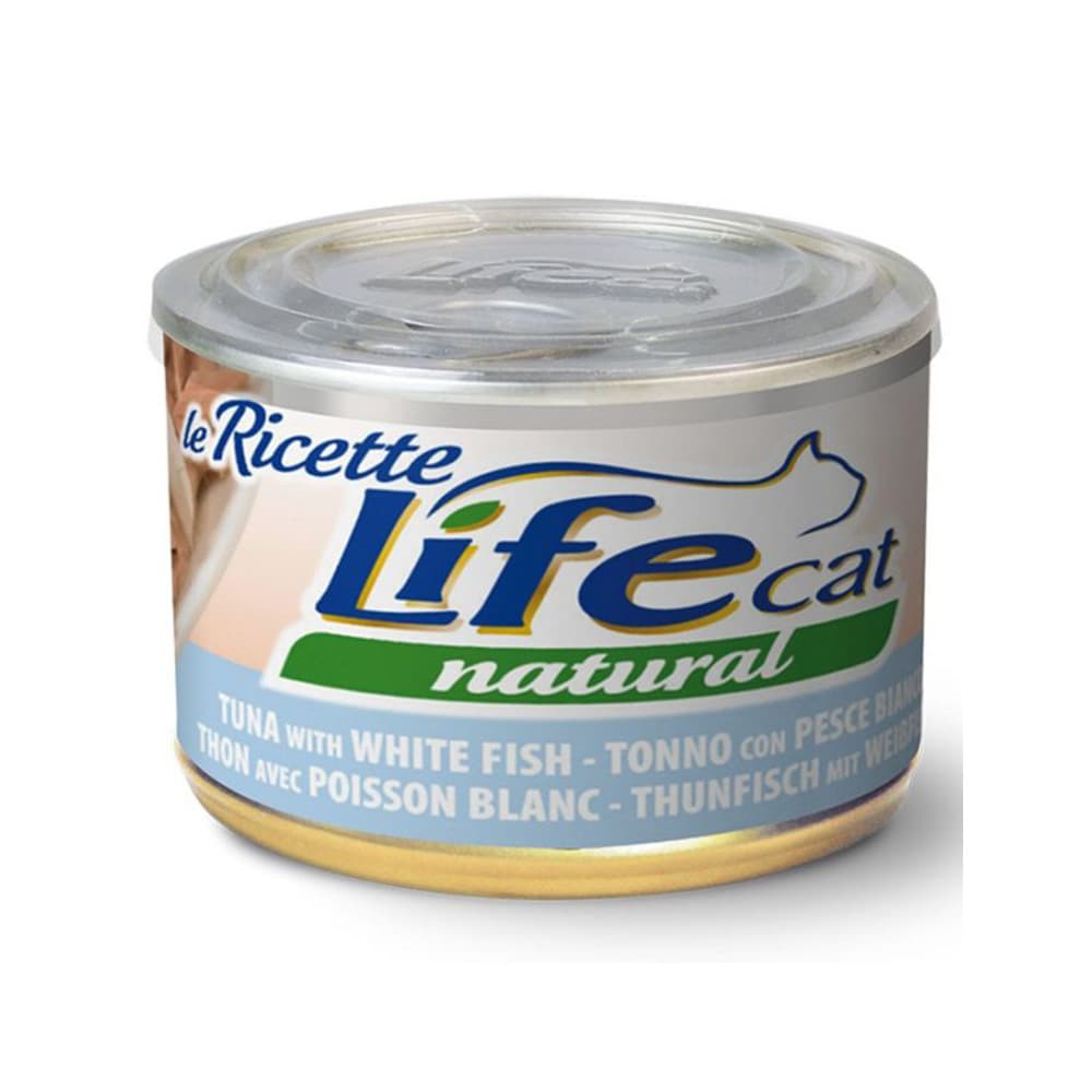 Life Cat Natural Tuna with White Fish Canned Cat Food - 150 g