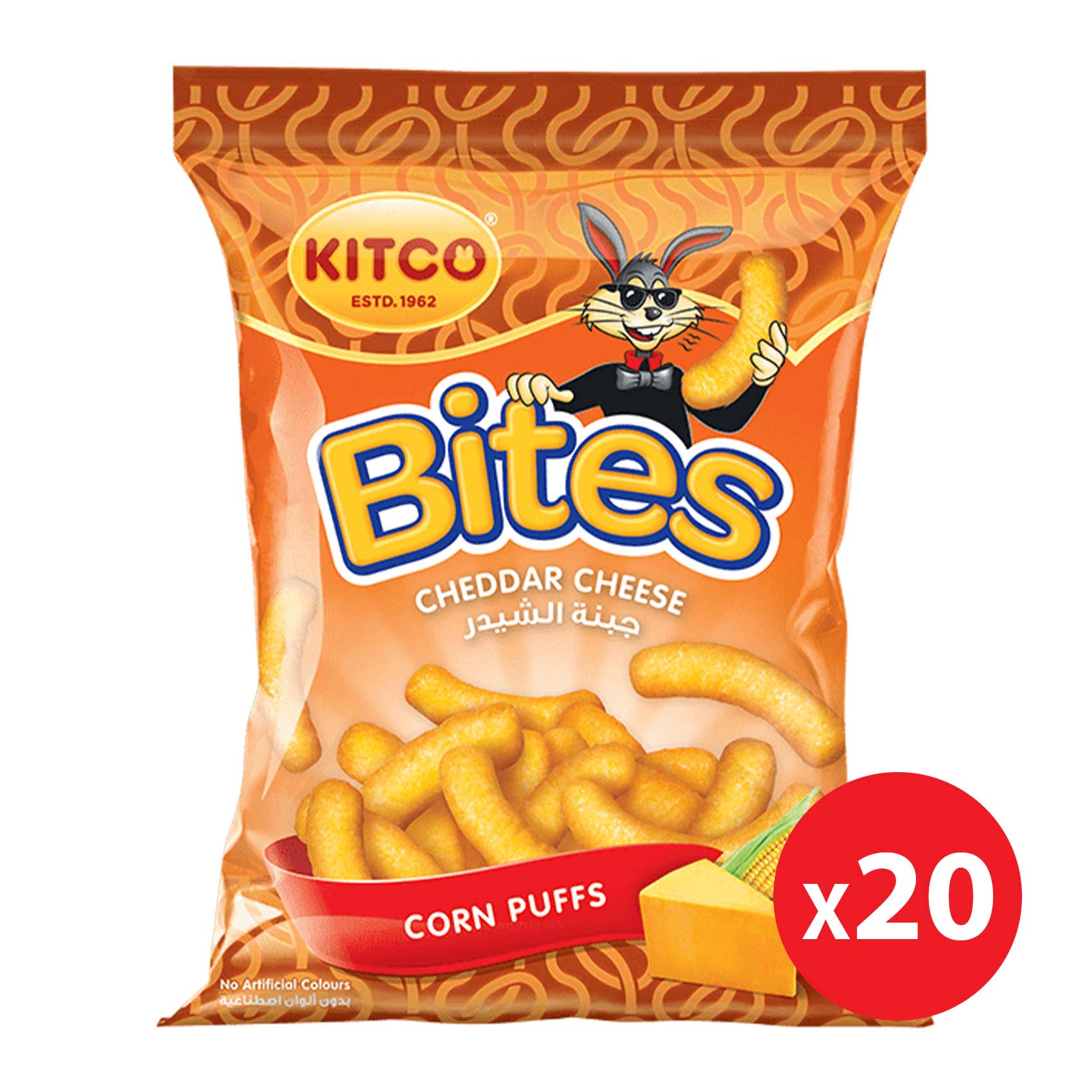 Kitco Puff-X Bites Cheese Corn Puffs 20*16g