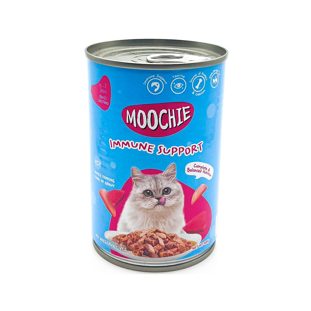 Moochie Minced Topping Tuna in Gravy Canned Cat Food - 400 g