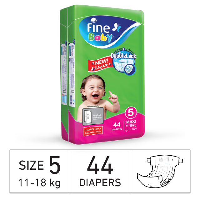 Diapers | Jumbo Pack | Size 5 | Weight 11 - 18 Kg
