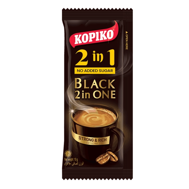 Black Coffee 2In1 No Add Sugar-10 X 10 G