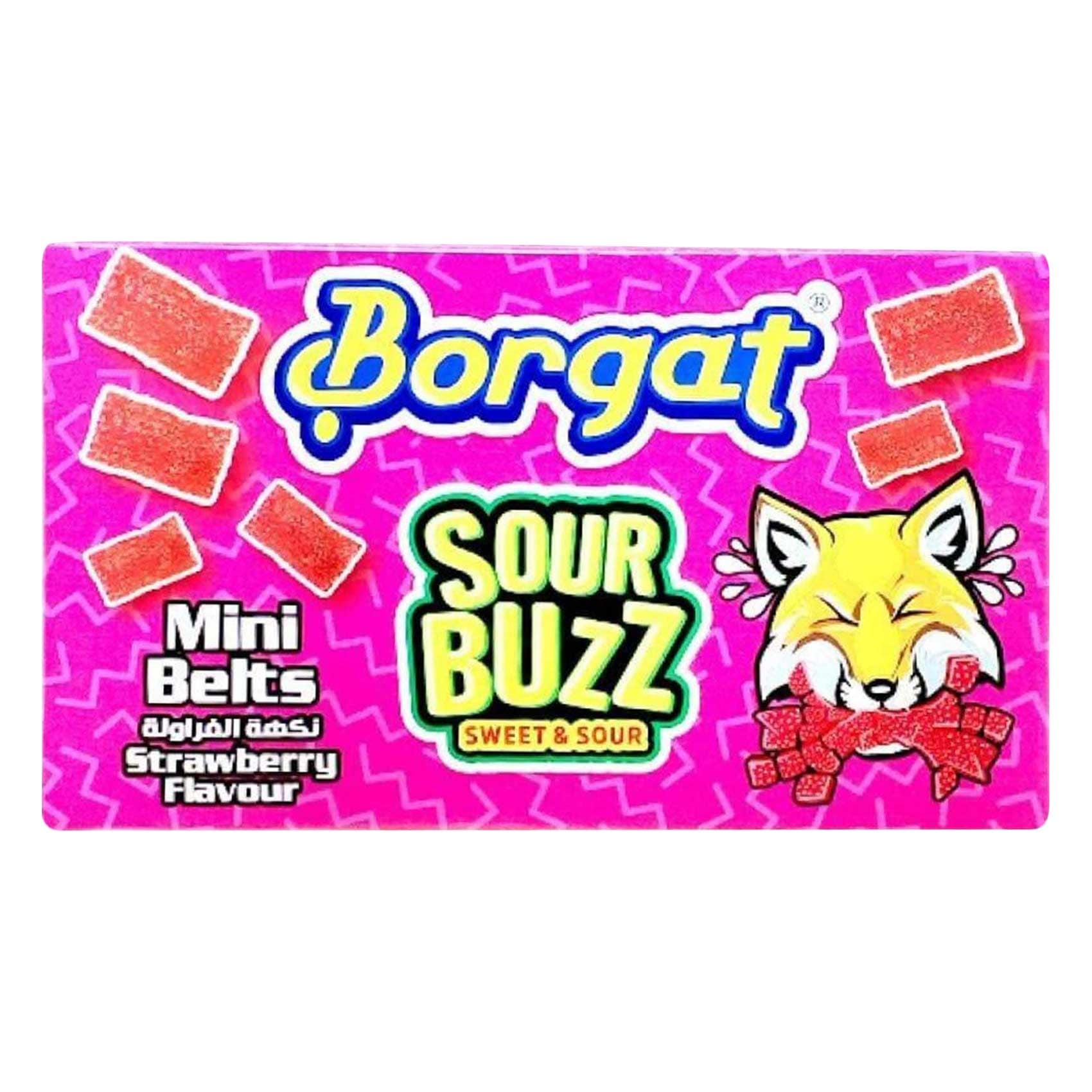 Borgat Sour Buzz Sweet And Sour Strawberry Belt Jelly 80g