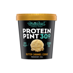 Twisted Gluten Free Butter Caramel Cookie Protein Pint Frozen Dessert 475ml