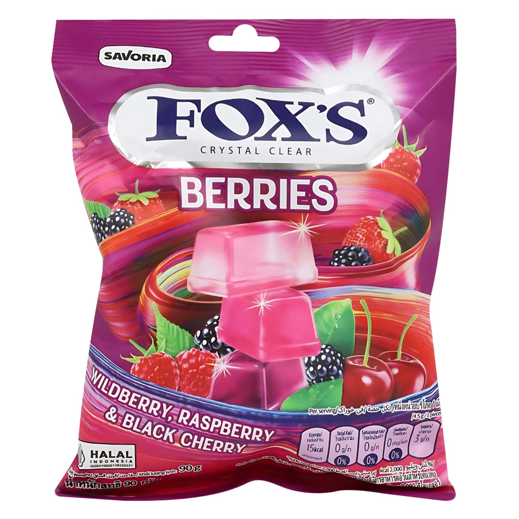 Fox Berries Flavored Candy (Wildberry, Raspberry, Black Cherry) 90g