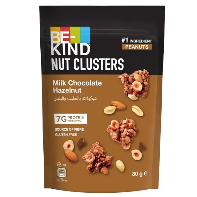 Be Kind Milk Chocolate & Hazelnut Nut Clusters 80g