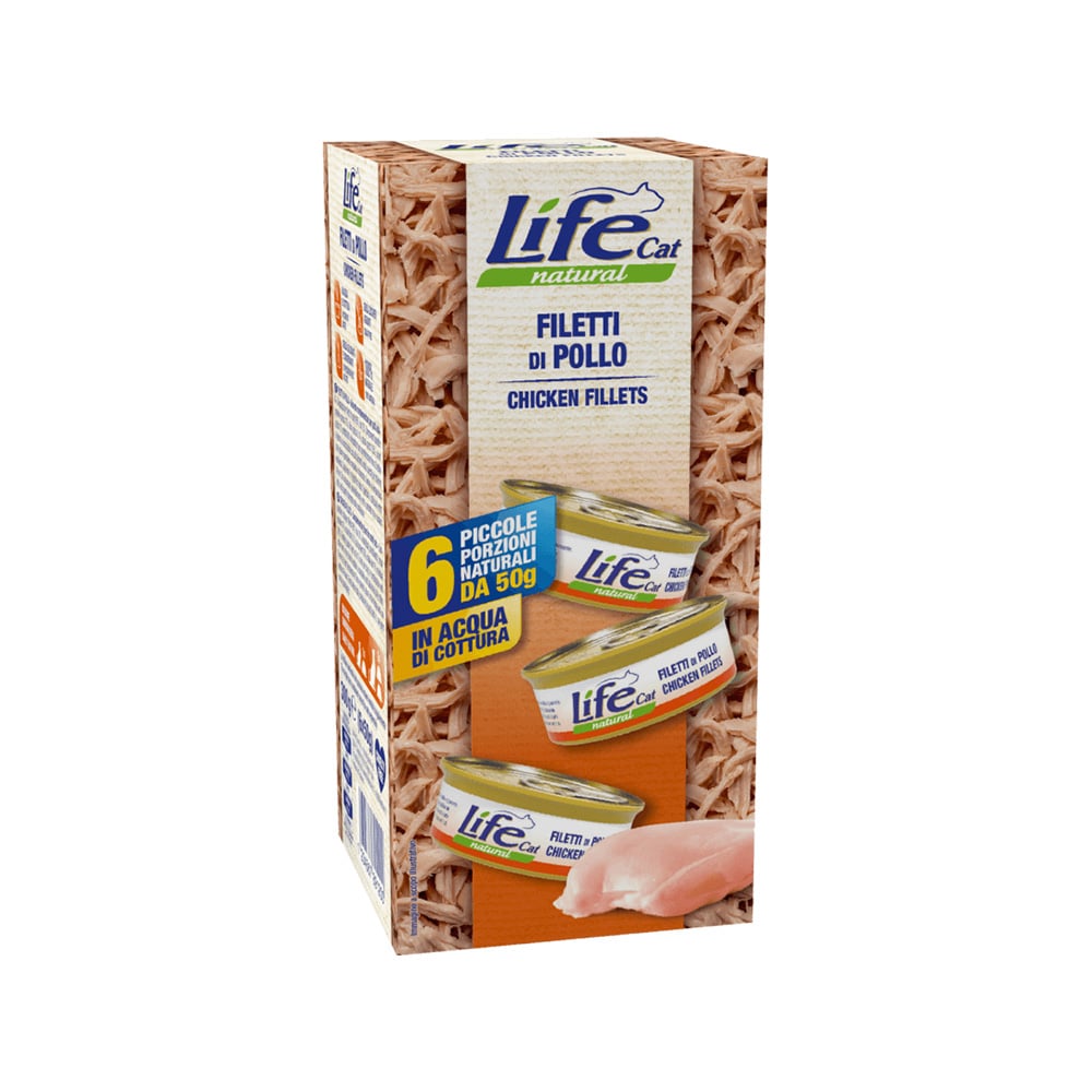 Life Cat Chicken Fillets Multipack Canned Cat Food - 50 g - Pack of 6
