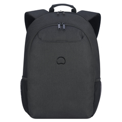 Delsey Esplanade 2-Cpt Backpack - Pc Protection - Deep Black 1pc