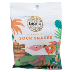 Biona Organic Organic Sour Snakes Gummy Candy Vegan 75g
