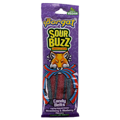Borgat Sour Buzz Belts Strawberry & Blueberry Flavors 180g