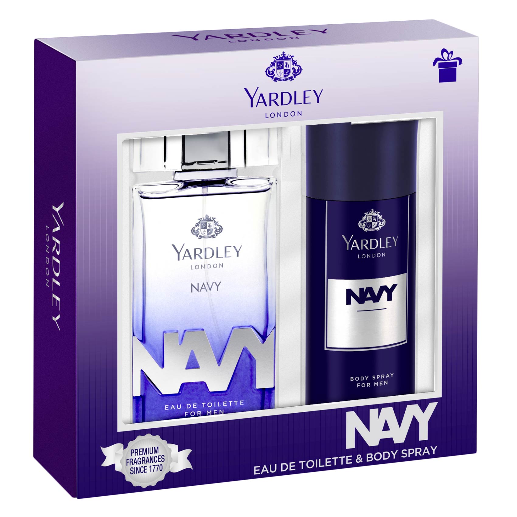 Yardley EDT Navy 100ml + Body Spray 150ml