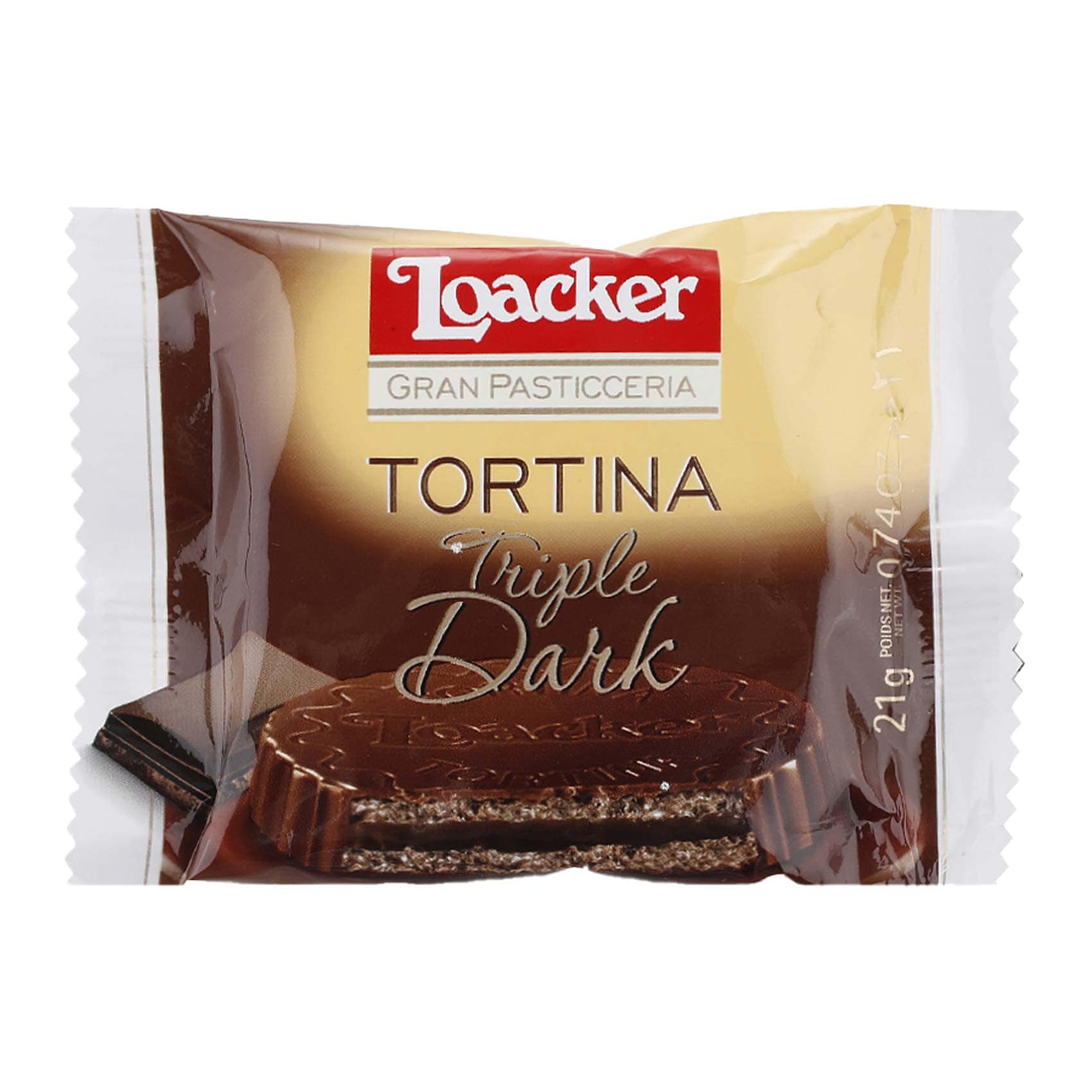 Loacker Tortina Triple Dark Chocolate 21g