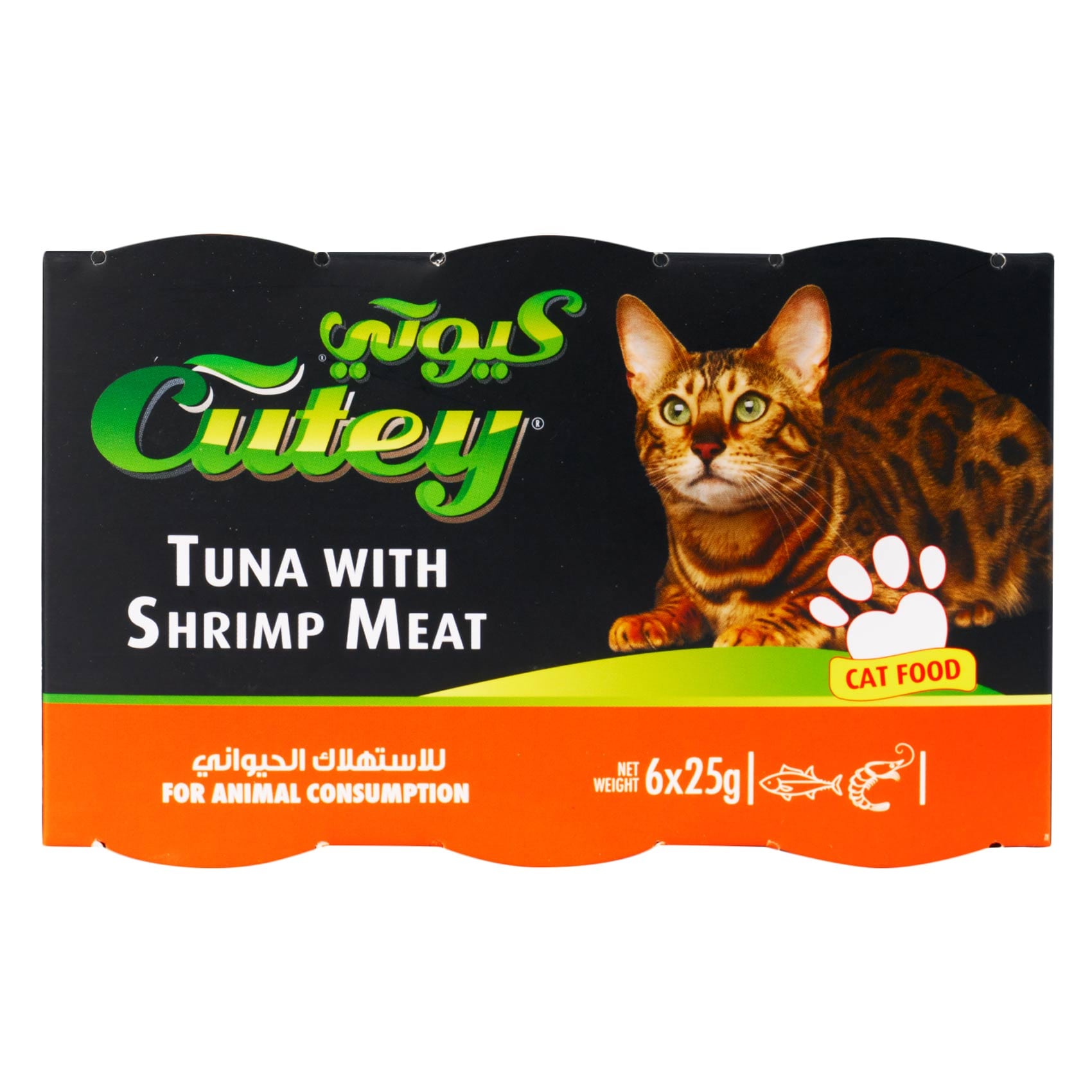 Cutey Cat Food Tuna with Shrimp 25g x6