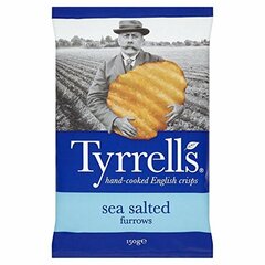 Tyrrells Furrows Sea Salted Potato Crisps 150g