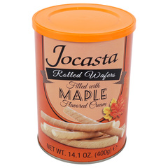 Jocasta Rolled Wafers Filled with Maple Flavored Cream 400g