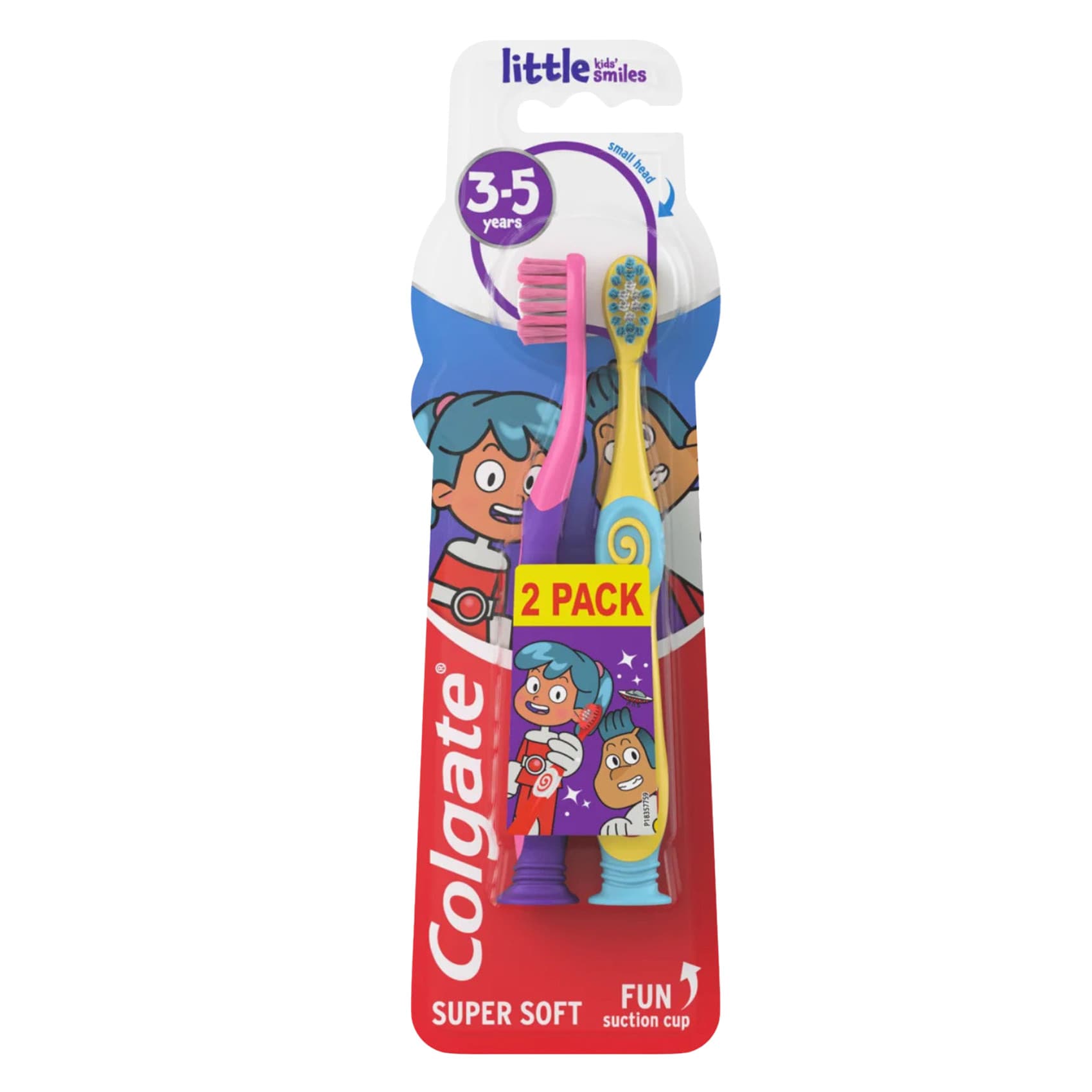 Colgate Children's Little Smiles Super Soft Toothbrush 3-5 Years 2 Pieces