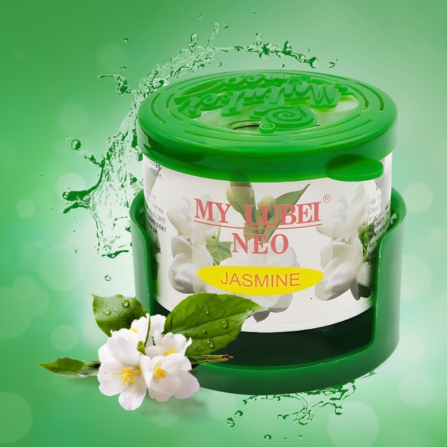 MY LUBEI NEO Jasmine Air Freshener for Car, Home & Office – Long-Lasting Up to 8 Weeks, Natural Jasmine Scent, Odor Eliminator, Gel-Based, Portable Can Freshener