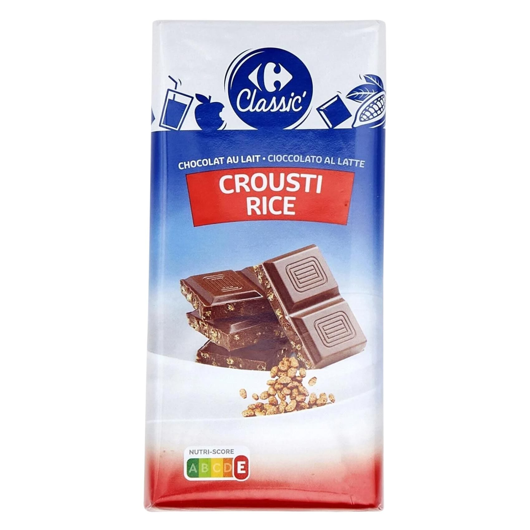 Carrefour Classic Crispy Rice Milk Chocolate 100G X 2