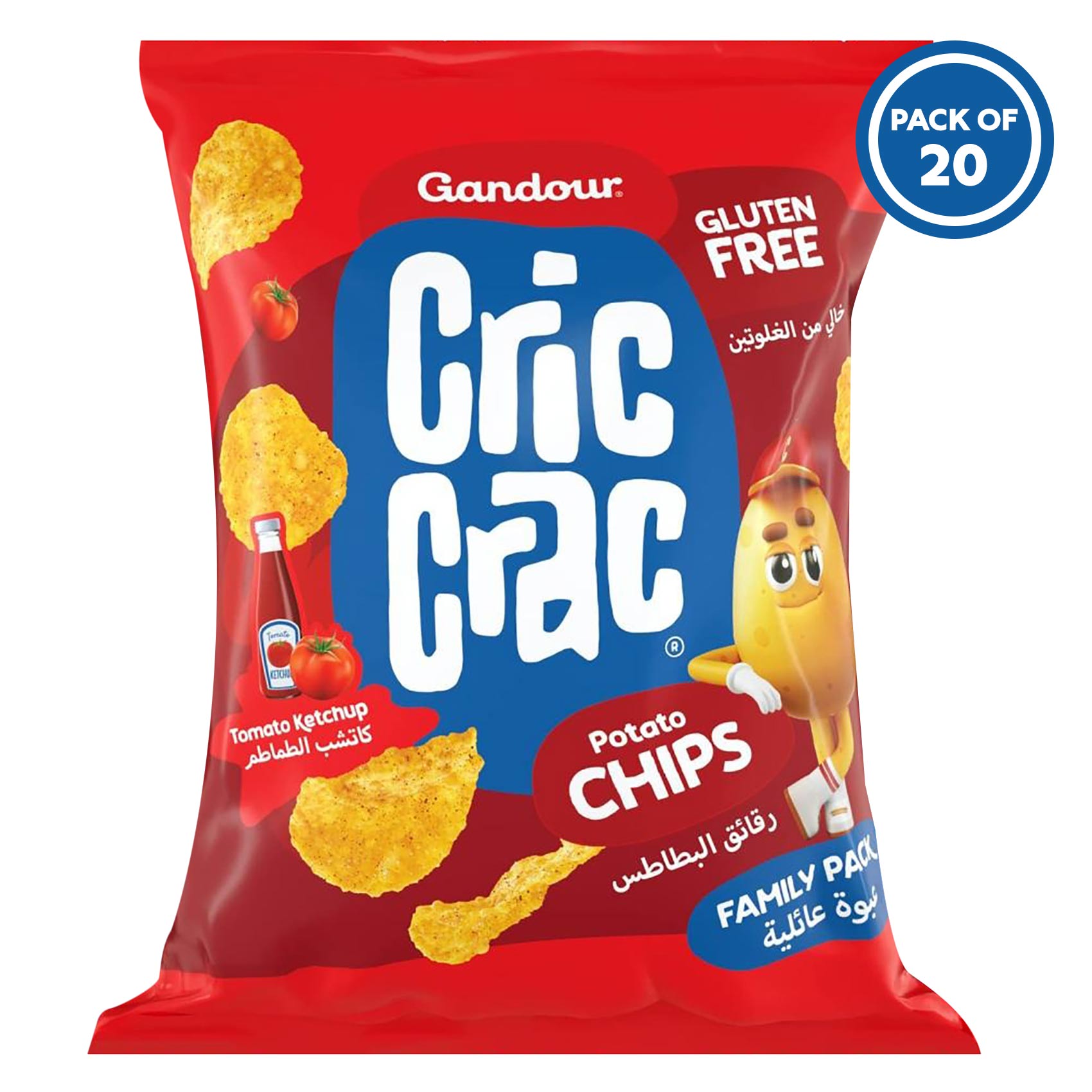 Cric Crac Hoops Ketchup Flavored Snack – 10 g × 20 Pieces