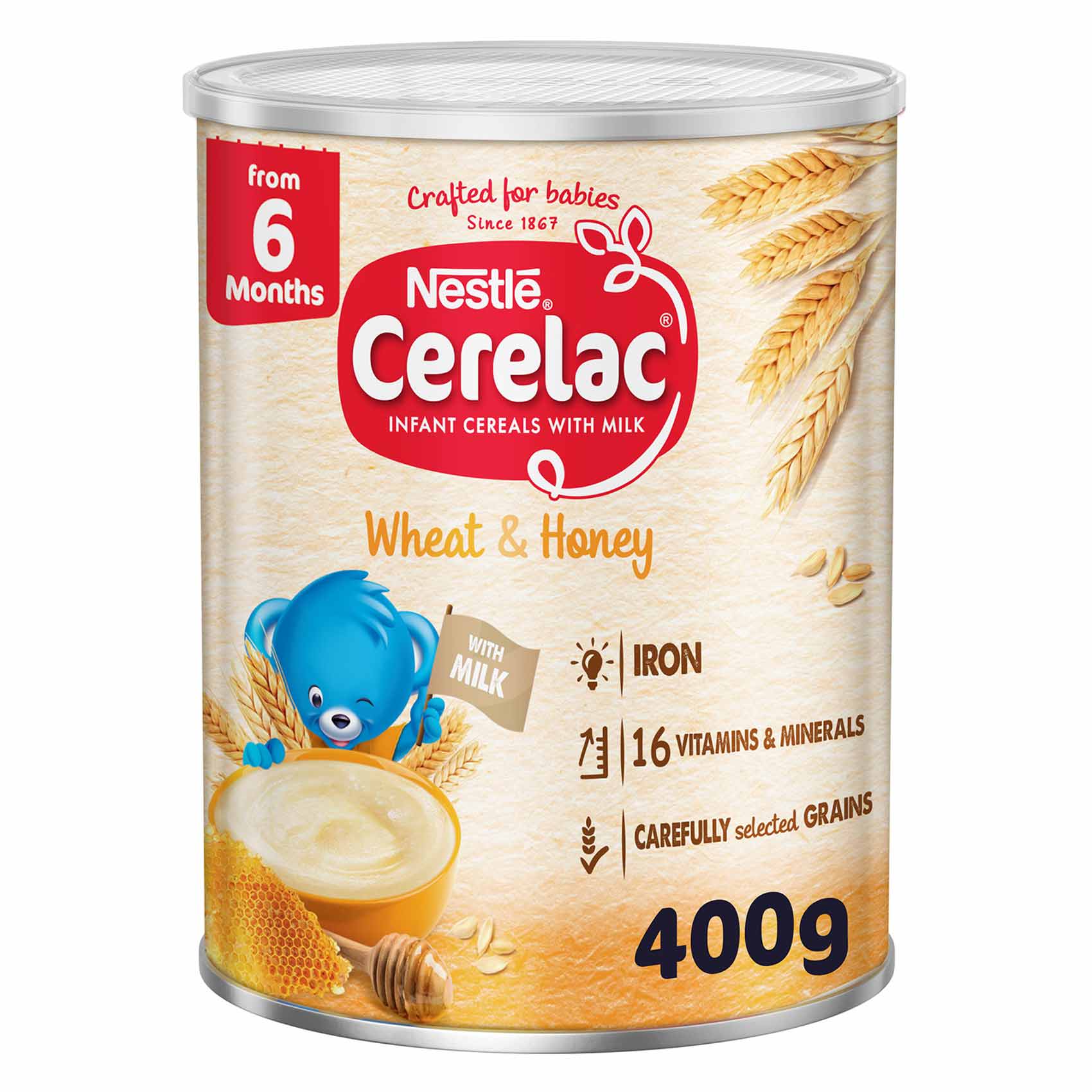 Cerelac Wheat & Honey Infant Cereal with Milk (From 6 Months) 400g