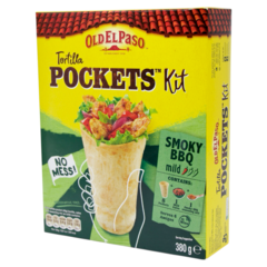 Old El Paso Mild Smoky BBQ Tortilla Pockets Kit 380g