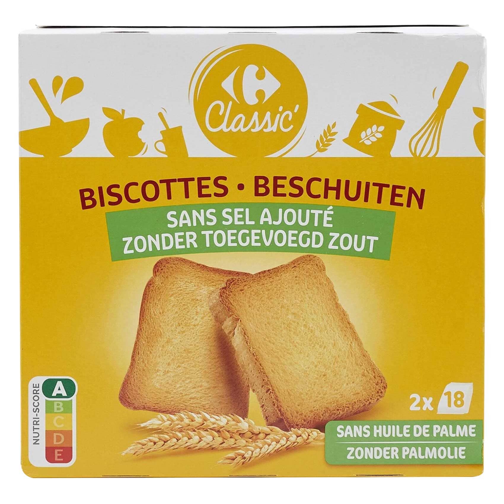 Carrefour Classic' Salt Free Rusks 300g