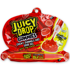 Bazooka Juicy Drop Strawberry Sour Gel Gummies Candy 57g