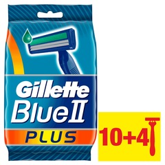 Gillette Blue II Plus Men’s Disposable Razors 10+4pc