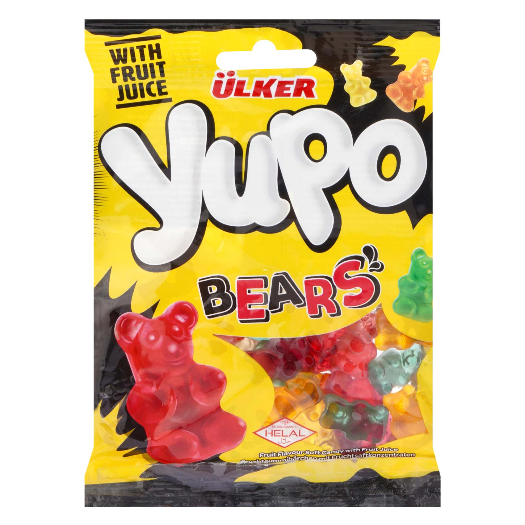 Ulker Yupo Gummy Bears Fruit Flavored Candy with Fruit Juice 80g