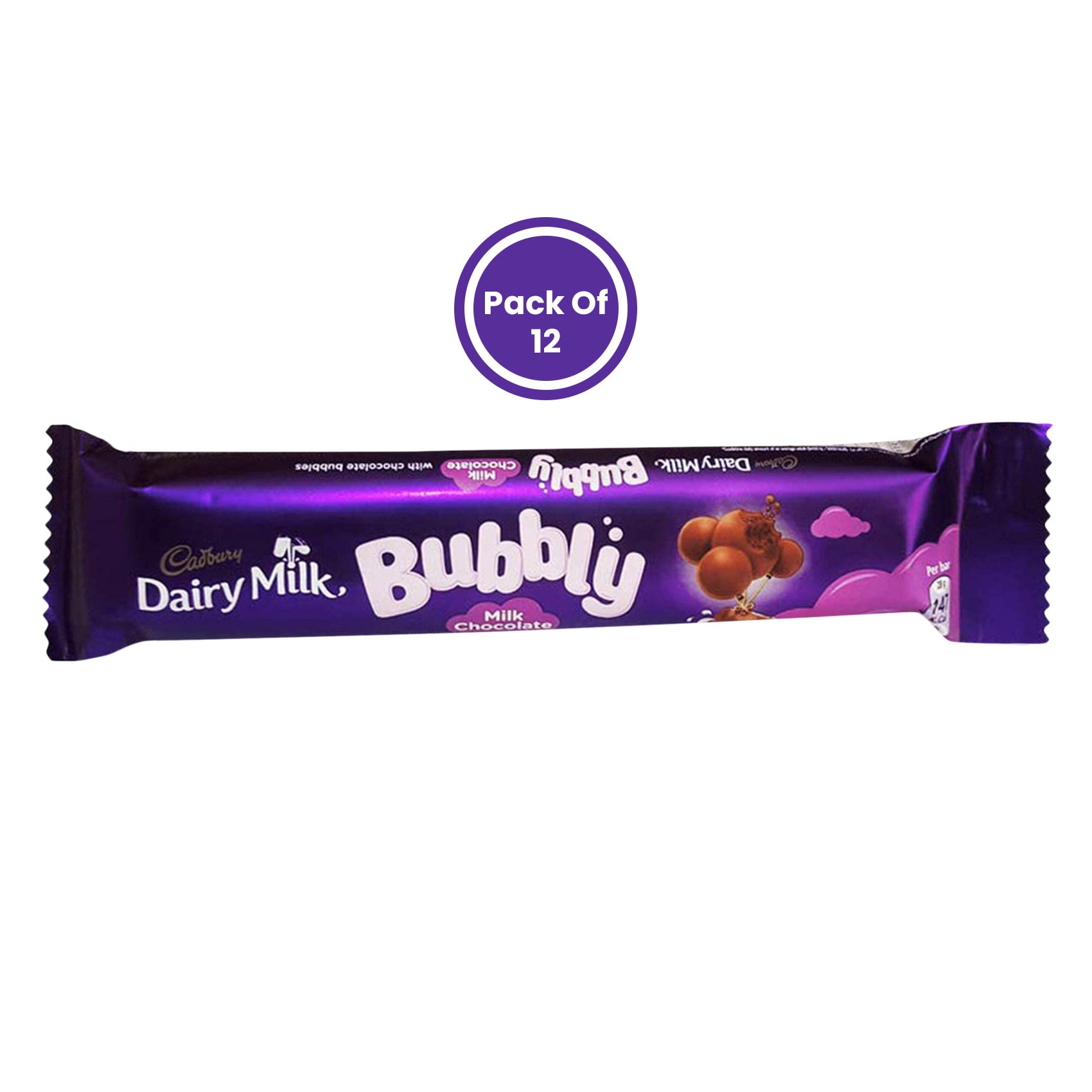 Cadbury Dairy Milk Bubbly Milk Chocolate 10+2*28g