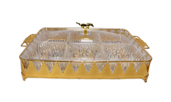 Gold Serving Dish With Lid