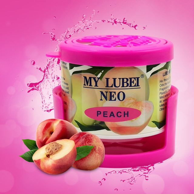 MY LUBEI NEO Peach Air Freshener for Car, Home & Office – Long-Lasting Up to 8 Weeks, Natural Peach Scent, Odor Eliminator, Gel-Based, Portable Can Freshener