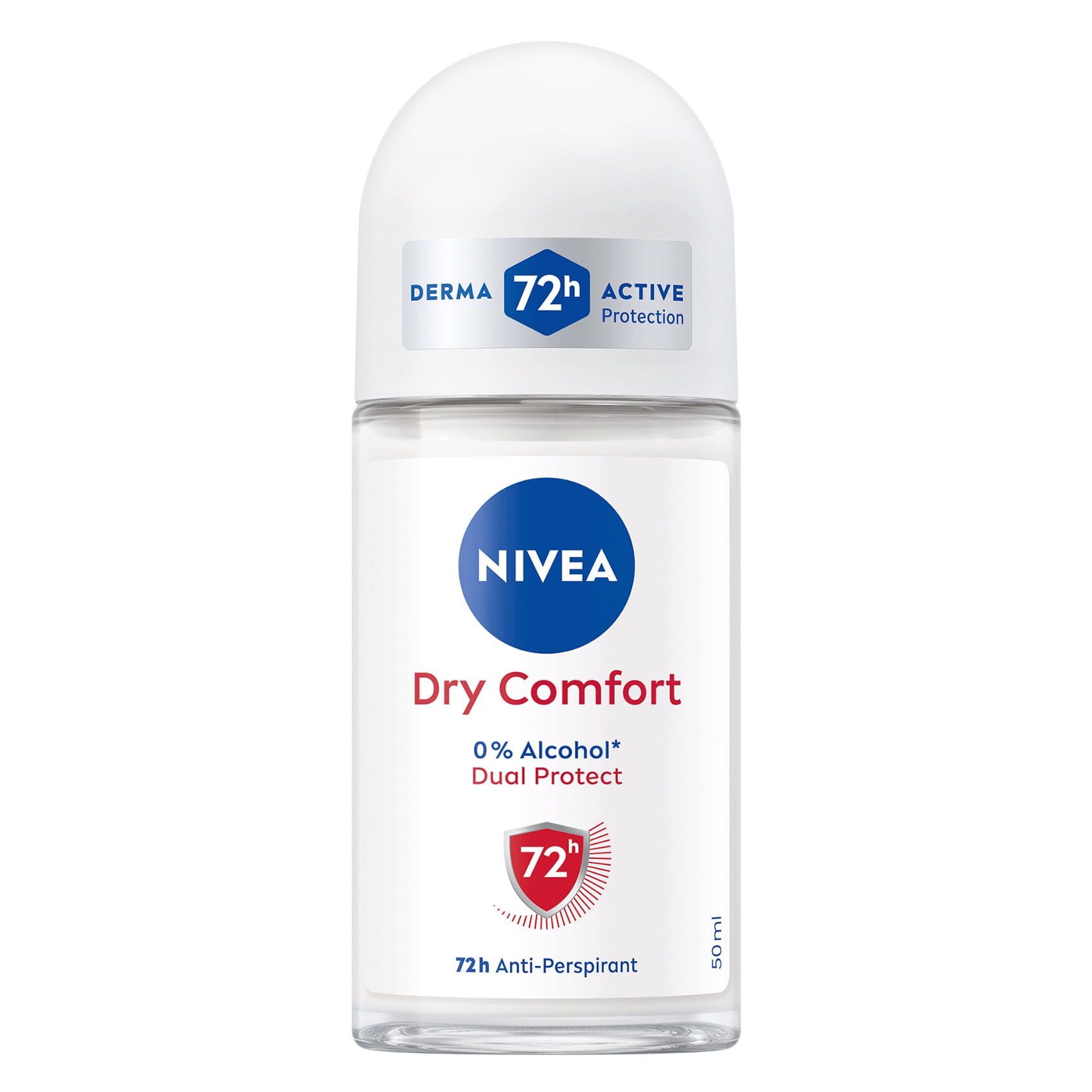 NIVEA Antiperspirant Roll-on for Women, 48h Protection, Dry Comfort Quick Dry,50ml