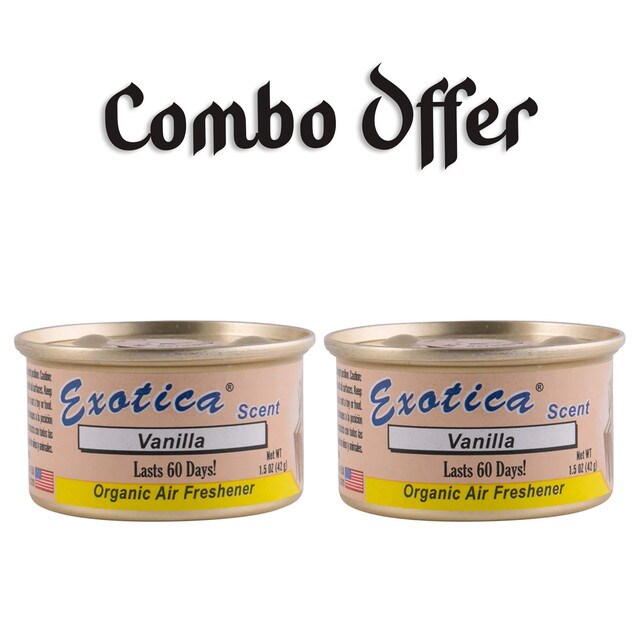 Combo Offer - Buy 2 Pcs Exotica Vanilla Scent Organic Air Freshener, Lasts 60 Days