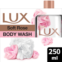 Lux Soft Rose Shower Gel With Loofah 250ml